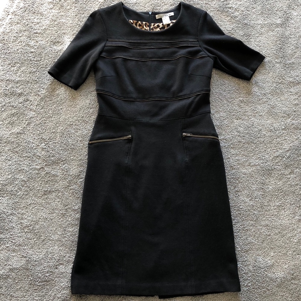 WD.NY Black Dress with Zipper Detail